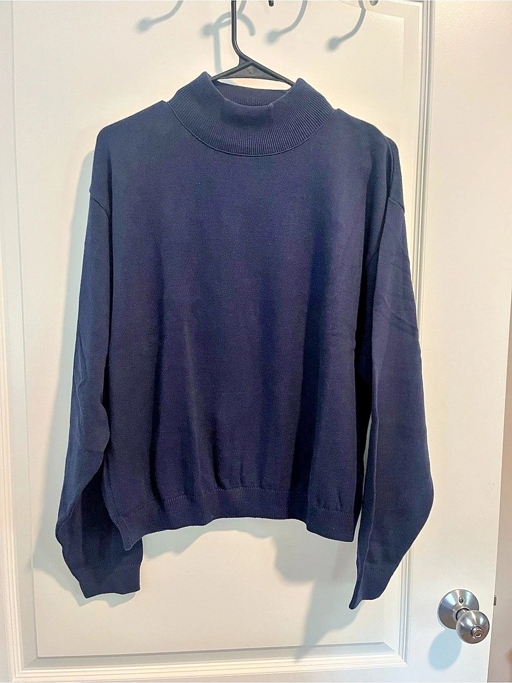 Pendleton Cotton Turtleneck Sweater dark blue XL Like New